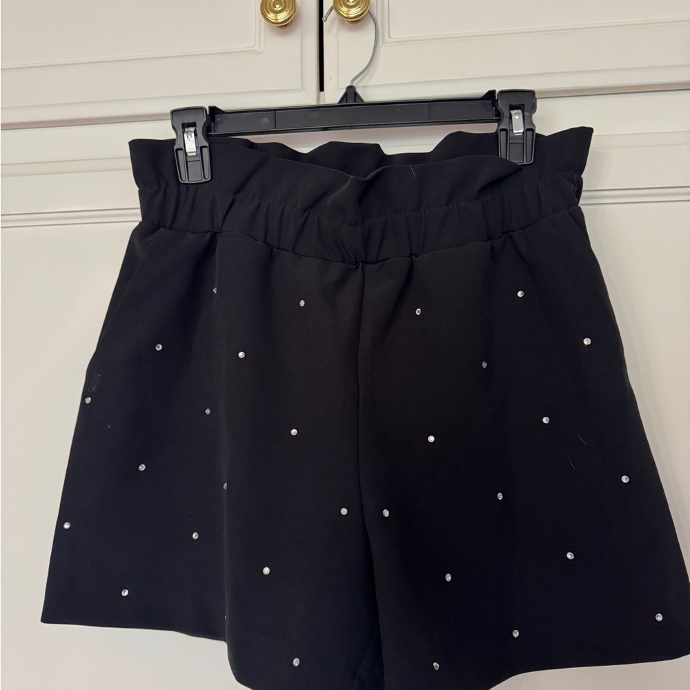 Express Black Pants with Rhinestone Details
